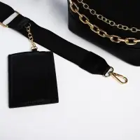 Сумка женская кросс-боди на молнии, 25&times;8&times;15 см, чёрная