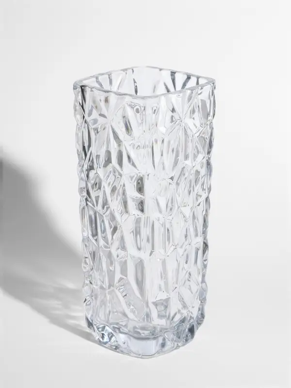 Ваза стекло настольная  Ваза стекло настольная "Эдисон" лучики, 29х12 см, прозрачный