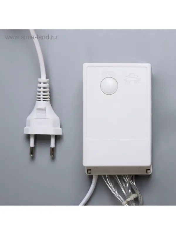 Гирлянда &laquo;Водопад&raquo; 2&times;1.5 м, IP44, прозрачная нить, 400 LED, свечение синее, 8 комбинаций режимов, 220 В