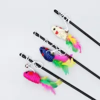 Дразнилка-удочка &laquo;Мышь из сизаля&raquo;, цвет МИКС