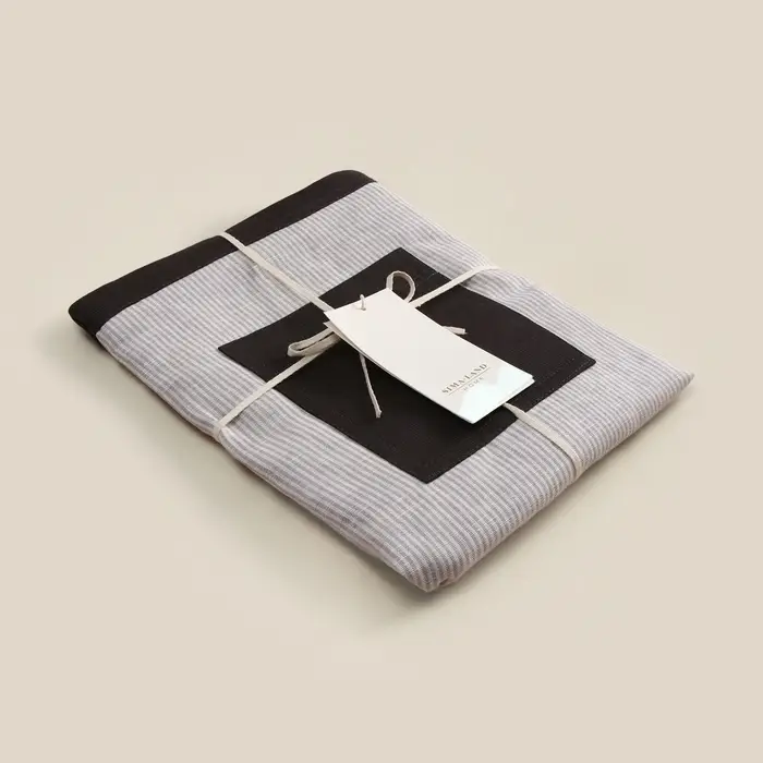 Сумка изо льна двухсторонняя SL HOME Linear bag, 67&times;35 см