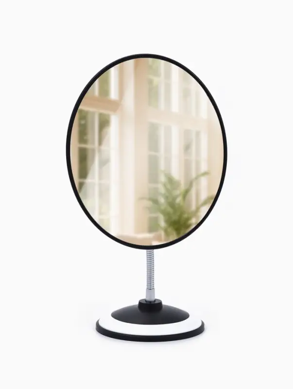 Зеркало настольное, овальное, на гибкой ножке, 16&times;29 см, (15.2&times;18.7 см), МИКС