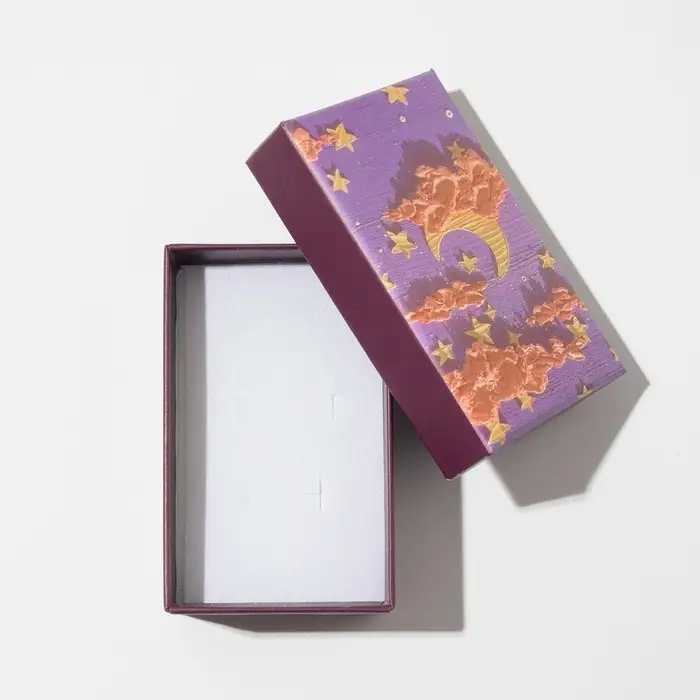 Коробочка подарочная под набор «Ночь», 5×8 (размер полезной части 4.5×7.5 см), цветная, вставка белая