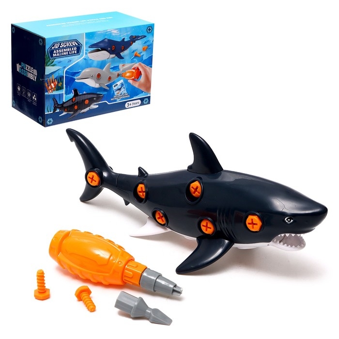 Конструктор винтовой «Акула», с отвёрткой, 18 элементов Конструктор винтовой «Акула», с отвёрткой, 18 элементов