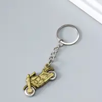 Брелок для ключей &laquo;Мотоцикл&raquo;, колёса крутятся, металл, 1.9&times;4 см