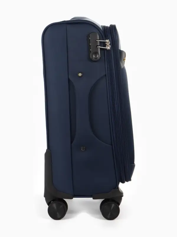 Чемодан на колёсах TEXTURA, с увеличением, кодовый замок, 36&times;25&times;58 см, 20", синий