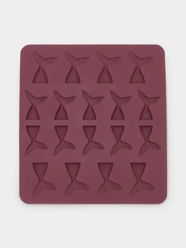 Форма для шоколада Доляна &laquo;Хвост&raquo;, силикон, 25&times;22.5&times;0.4 см, 18 ячеек (5.3&times;4 см), МИКС