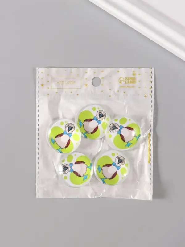 Кабошон стекло для творчества Кабошон стекло для творчества "Круг. Олуша" 3х3 см