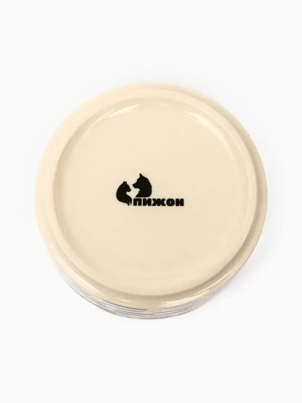 Миска &laquo;Акриловые полоски&raquo;, 180 мл, 10.5&times;10.5&times;4 см, керамика, бежевая