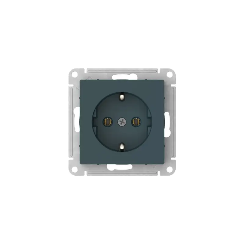 ATLASDESIGN РОЗЕТКА с заземлением, 16А, быстрозажимные клеммы, ИЗУМРУД