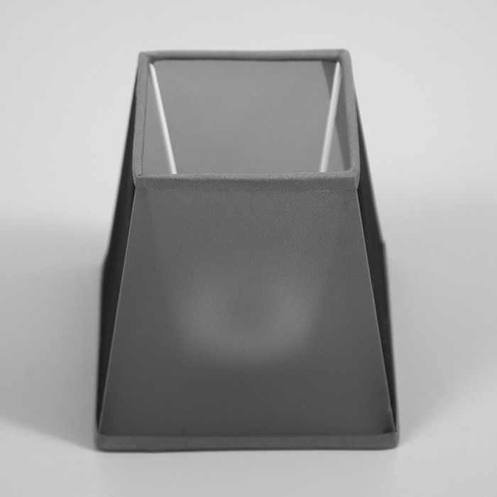 Абажур для люстры Абажур для люстры "Квадрат" Е27/Е14 серый 13х13х13см