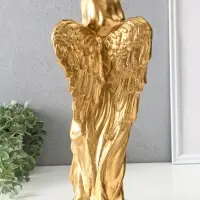 Фигура "Ангелина с младенцем" 18*10*40см, слоновая кость Фигура "Ангелина с младенцем" 18*10*40см, слоновая кость