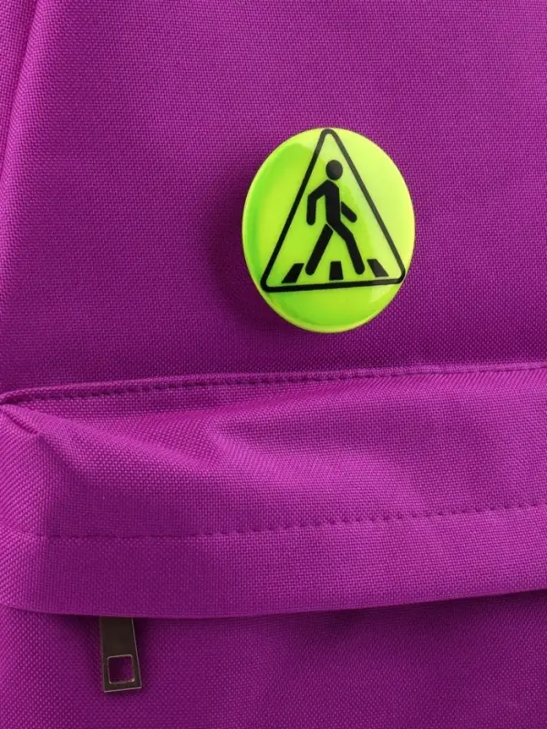 Светоотражающий значок &laquo;Пешеходный переход&raquo;, d=5.8 см, МИКС