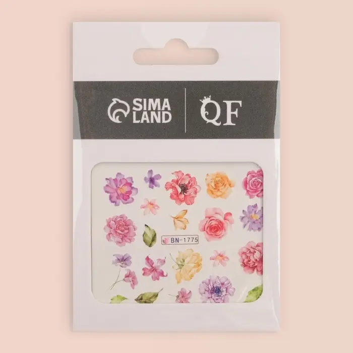 Слайдеры для ногтей «Пионы», разноцветные