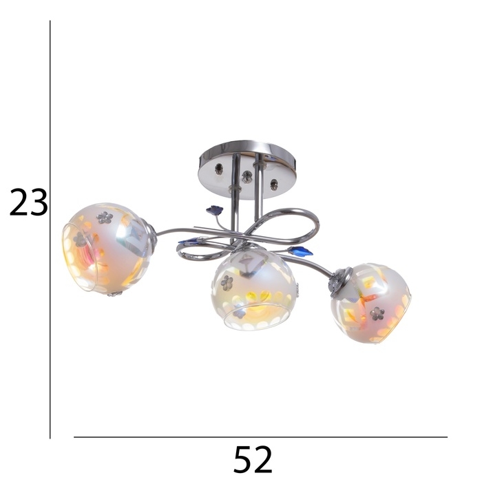 Люстра Люстра "Детта" 3х40Вт Е27 Хром МОДЕЛЬ: 2595290