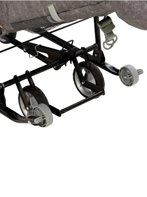 Санки - коляска Nika Kids &laquo;Наши детки 6&raquo;, чехол для ног, муфта, сумка, принт с ламой, серый