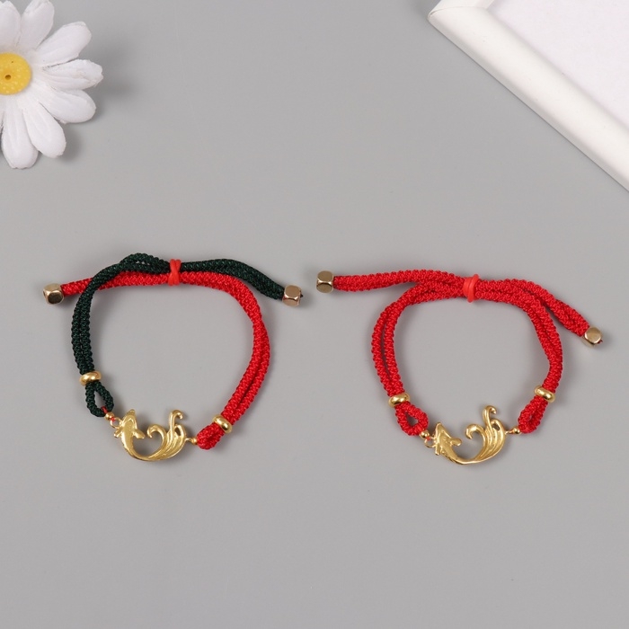 Браслет фен-шуй Браслет фен-шуй "Растительный узор" регулируемая длина набор 5 шт