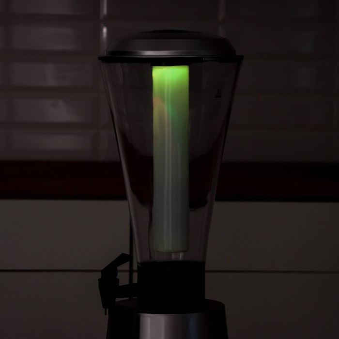 Башня пивная «Металлик», 3 л, колба с подсветкой, 2 батарейки, цвет серебристый Башня пивная «Металлик», 3 л, колба с подсветкой, 2 батарейки, цвет серебристый