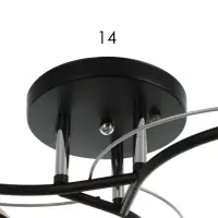 Люстра потолочная BayerLux &laquo;Ирида&raquo;, 3хЕ27, 40 Вт, черно-хромовый, 44&times;44&times;24 см