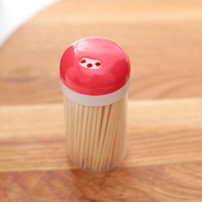 Зубочистки Доляна, 140-150 шт, в пластиковой баночке, цвет МИКС Зубочистки Доляна, 140-150 шт, в пластиковой баночке, цвет МИКС