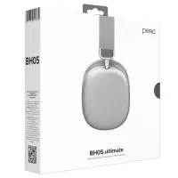 Наушники PERO BH05 ULTIMATE, беспроводные, микрофон, 400 мАч, до 50 часов, серебристые
