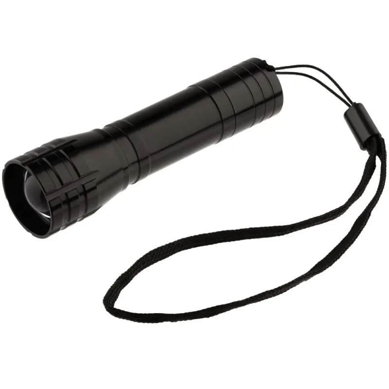 Фонарик с фокусировкой луча Beaming, черный Фонарик с фокусировкой луча Beaming, черный