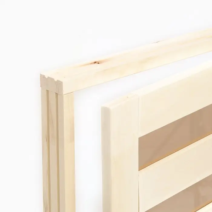 Дверь для бани и сауны &laquo;Зебра&raquo;, коробка 180&times;70 см, деревянная, со стеклом