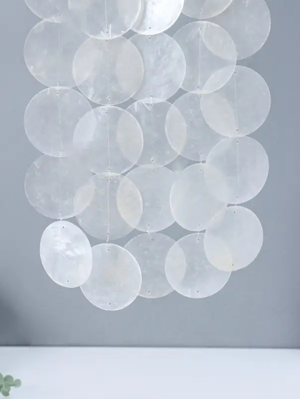 Ловец снов "Паутинка с цветком" перламутр 25 кружков d=4,8 см 15х41 см