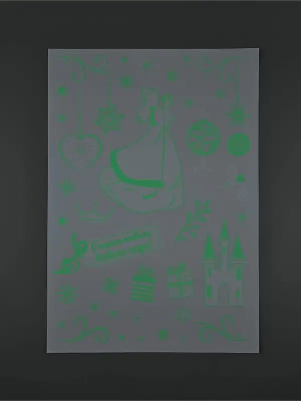 Виниловые наклейки «Новогодние», со светящимся слоем, 35 × 50 см, 2 листа Виниловые наклейки «Новогодние», со светящимся слоем, 35 × 50 см, 2 листа