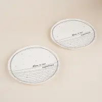 Тарелки SL Home &laquo;Милый дом&raquo;, d=21 см, фарфор, набор 2 шт., белые