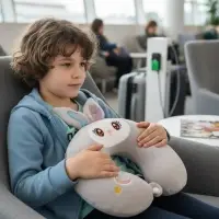 Мягкая игрушка - антистресс подголовник "Зайка" 35 см