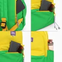 Рюкзак молодёжный на молнии, с карманами, двухцветный, 31&times;15&times;46 см, жёлтый