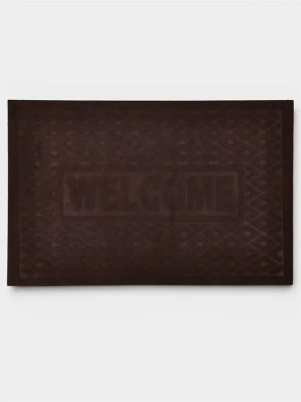 Коврик придверный Доляна Welcome, ромбы, влаговпитывающий, без окантовки, 38&times;58 см, цвет МИКС