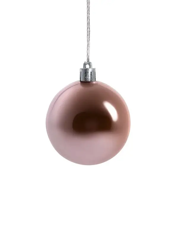 Ёлочные игрушки &laquo;Нобиле&raquo;, шары новогодние, d=6 см, набор 20 шт., розовый