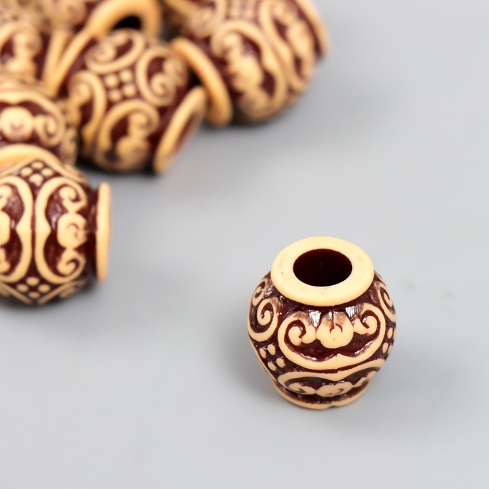 Бусины для творчества пластик Бусины для творчества пластик "Этно. Завитки" набор 20 гр d=1,5 см