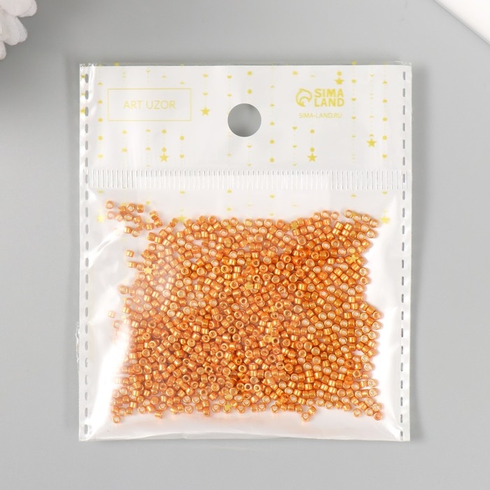 Бисер стекло 11/0  Бисер стекло 11/0 "Цилиндр. Золотой глянец" 10 гр