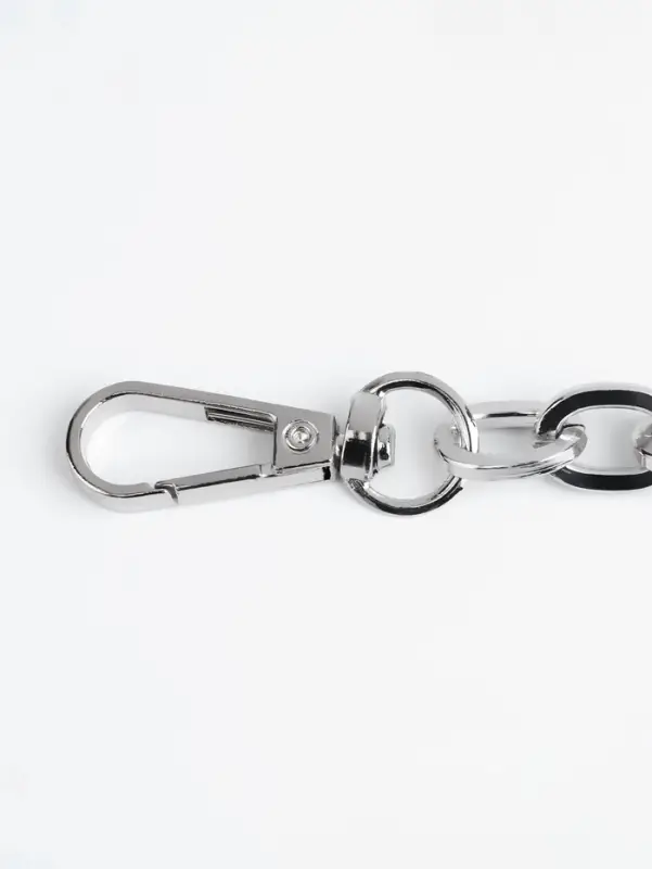 Цепочка для сумки, с карабинами, 14&times;10 мм, 60 см, цвет серебряный