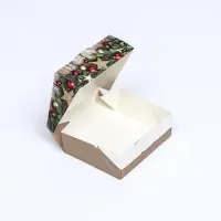Коробка подарочная новогодняя складная «Праздник», 10×8×3.5 см