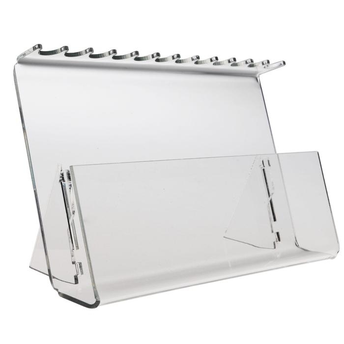 Подставка под ручки и карандаши на 12 шт. 17×7×11 см, оргстекло 2 мм, В ЗАЩИТНОЙ ПЛЁНКЕ Подставка под ручки и карандаши на 12 шт. 17×7×11 см, оргстекло 2 мм, В ЗАЩИТНОЙ ПЛЁНКЕ