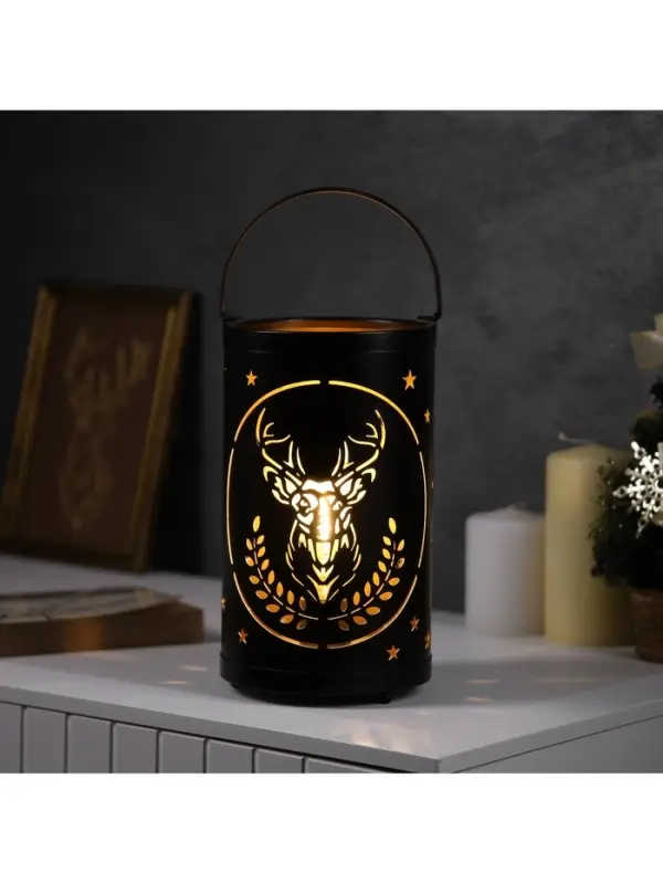 Светодиодная фигура &laquo;Величавый олень&raquo;, 12.3&times;21 см, 1 LED, от батареек АААх3, свечение тёплое белое