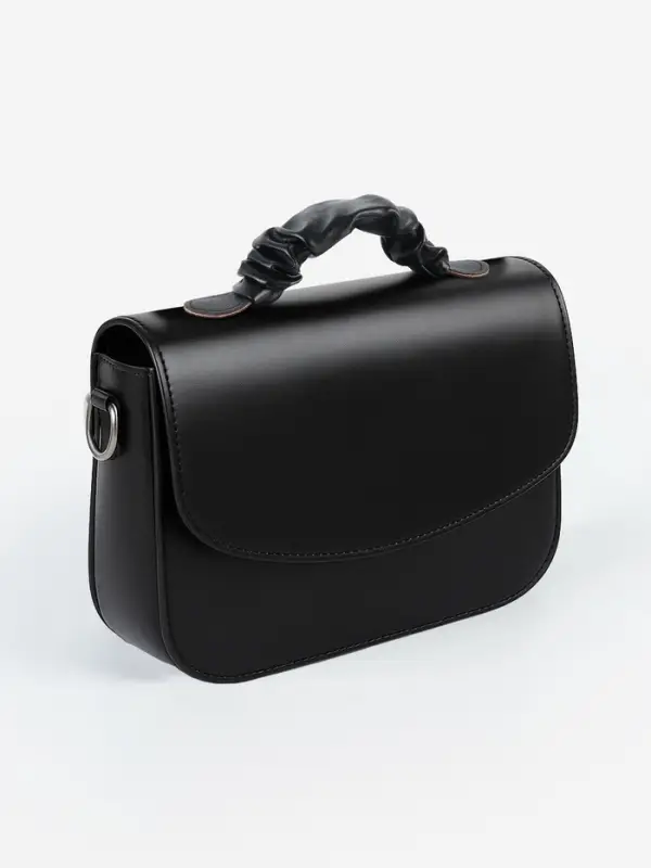 Ручка для сумки, пришивная, 18&times;3.5 см, чёрная