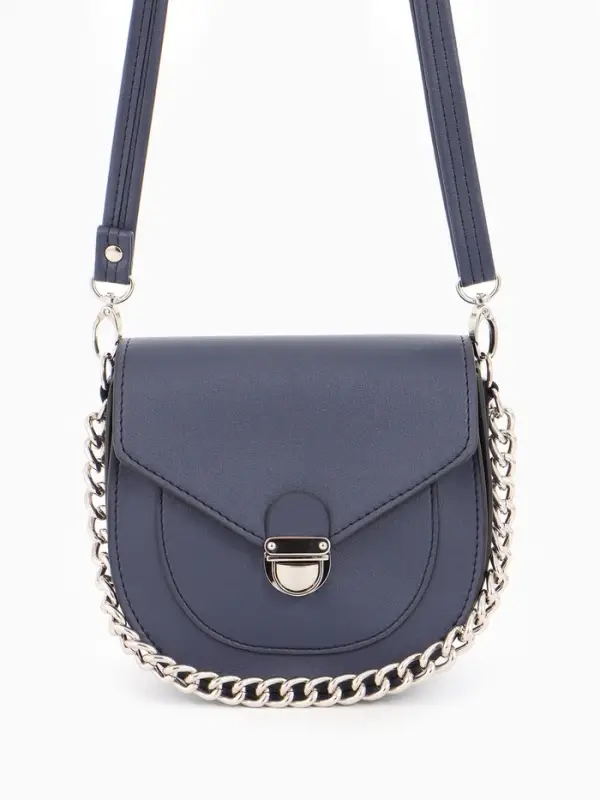 Сумка женская мессенджер TEXTURA на клапане, 17&times;10&times;18 см, синяя