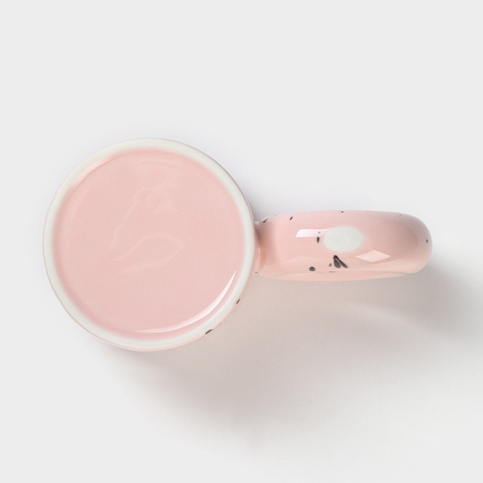 Кружка керамическая «Бублик», 300 мл, цвет розовый Кружка керамическая «Бублик», 300 мл, цвет розовый