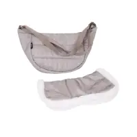 Санки - коляска «Наши детки 6», чехол для ног, муфта, сумка, бежевый