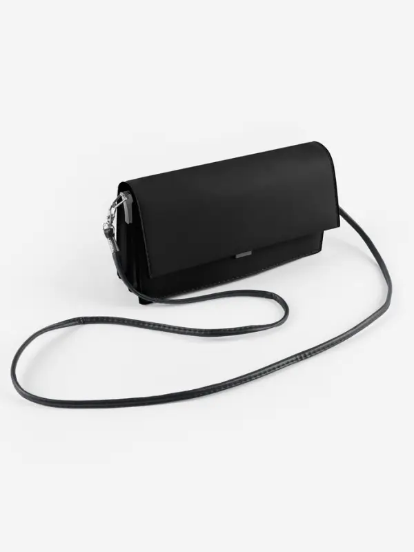 Ручка-шнурок для сумки, с карабинами, 120&times;0.6 см, чёрная