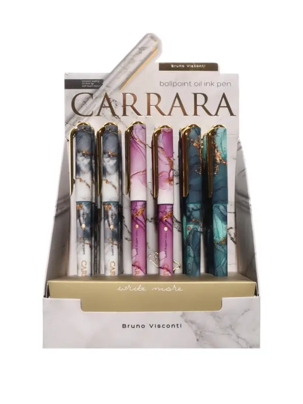 Ручка шариковая BrunoVisconti. Carrara.Bright 0.7мм, стерж/син, МИКС Ручка шариковая BrunoVisconti. Carrara.Bright 0.7мм, стерж/син, МИКС