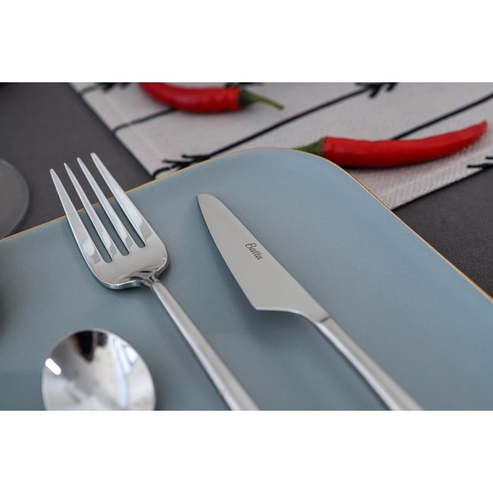 Ложка столовая «Торнбери», длина 21 см, толщина 7 мм, цвет серебряный