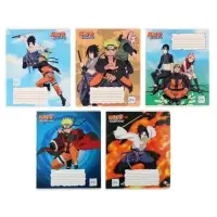 Тетрадь 24 листов в линейку на скрепке Naruto, обложка мелованный картон, МИКС