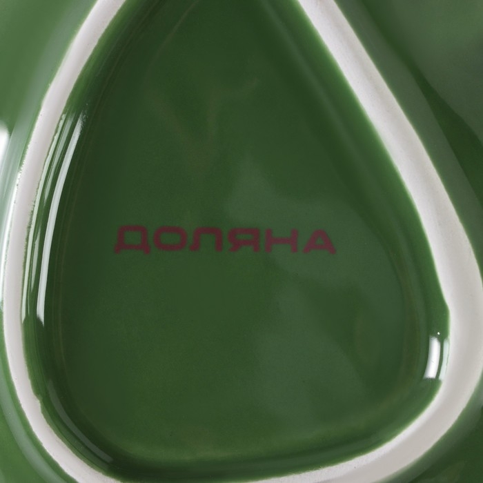 Блюдо сервировочное Доляна «Лист», 17×12,5×3,9 см, цвет зелёный Блюдо сервировочное Доляна «Лист», 17×12,5×3,9 см, цвет зелёный