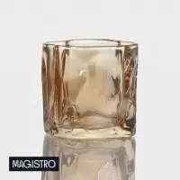 Стакан Magistro IceBar. Gold, 200 мл, 7.9&times;8&times;7.5 см, стекло, золотистый